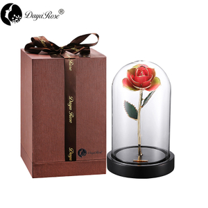 批发加工定制戴安娜彩虹金玫瑰（玻璃盖）